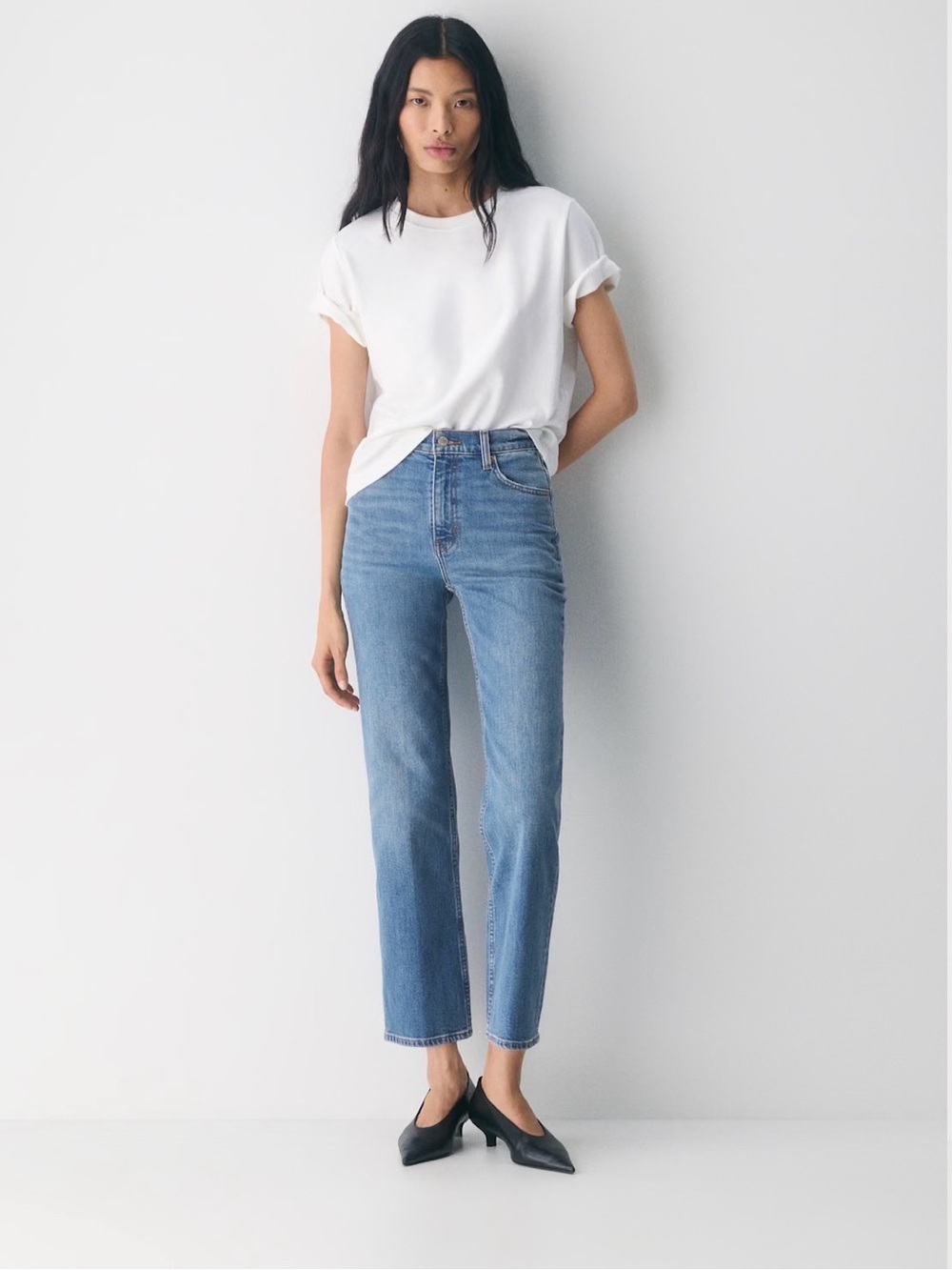 Denim Forum Straight-Leg Jeans in Light Blue